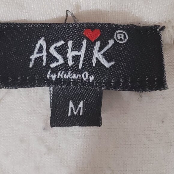 Womens ASH K- Graphic Baby Tee Thick Semi Crop "painting" print top - Picture 4 of 6